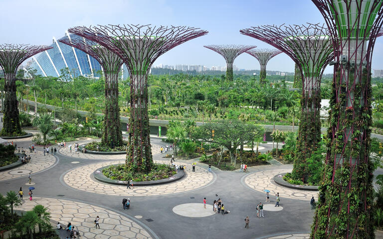 Das Parkgelände Gardens by the Bay im Zentrum Singapurs © tristan tan / Shutterstock.com