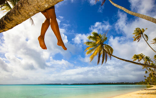 Weißer, paradiesischer Sandstrand © vladoskan / Shutterstock.com
