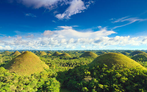 Die Chocolate Hills zählen zu den bedeutendsten Sehenswürdigkeiten von Bohol © Khoroshunova Olga / Shutterstock.com