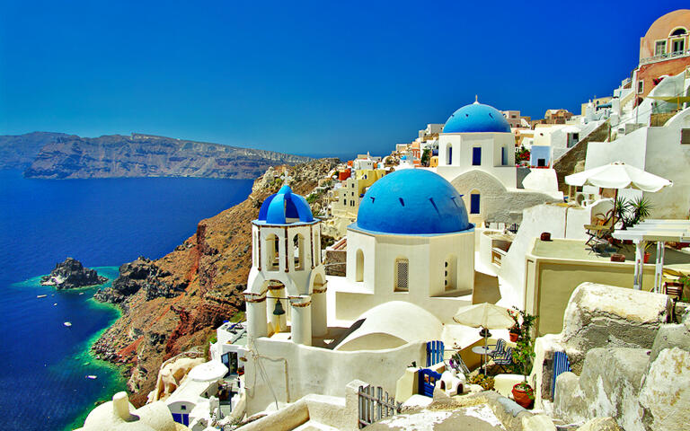 Blick über Santorin © leoks / Shutterstock.com